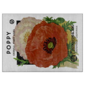 Planche À Découper Étiquette de paquets de graines de pavot (Devant)