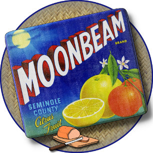 PLANCHE À DÉCOUPER - Étiquette de produit "Moonbea