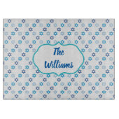 Planche À Découper Etoile de David Bleu et Blanc (Devant)