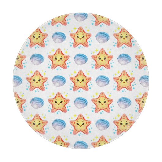 Planche À Découper ⭐ Étoile de mer mignonne et charme océanique de co (Devant)