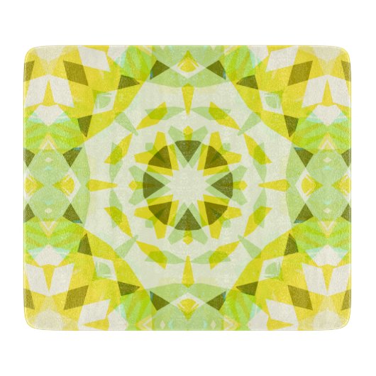 Planche À Découper Étoile d'été jaune vif vert étoile Dopamine Décor (Devant)