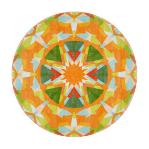 Planche À Découper Étoile verte orange vif Kitsch Eclectique