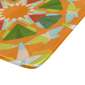 Planche À Découper Étoile verte orange vif Kitsch Eclectique (Coin)