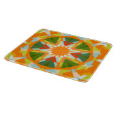 Planche À Découper Étoile verte orange vif Kitsch Eclectique (Coin)