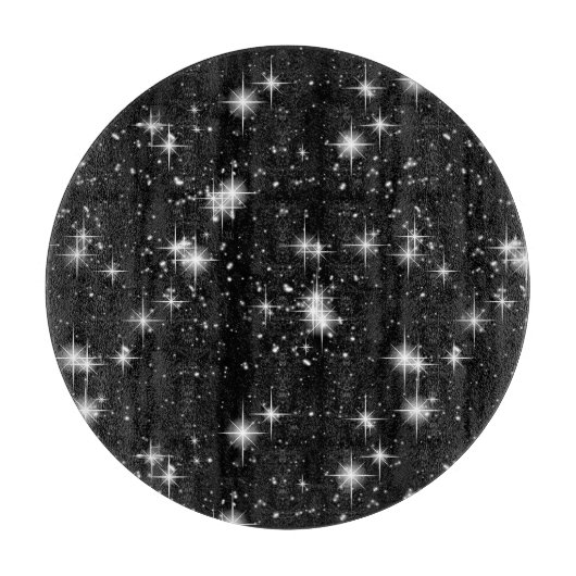 Planche À Découper Étoiles brillantes lumineuses dans l'espace (Devant)