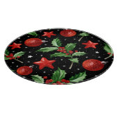 Planche À Découper Étoiles de neige Holly de Noël sans couture (Coin)