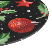 Planche À Découper Étoiles de neige Holly de Noël sans couture (Coin)