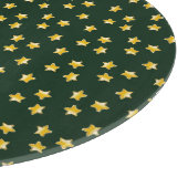 Planche À Découper étoiles d'or sur vert (Coin)