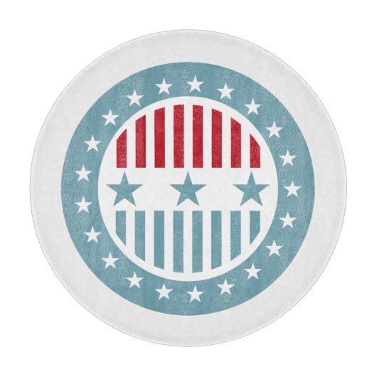 Planche À Découper Étoiles et rayures 4 juillet plateau de coupe en v (Devant)