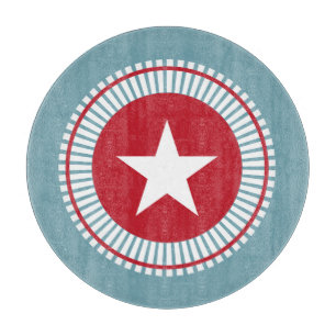 Planche À Découper Étoiles et rayures 4 juillet plateau de coupe en v