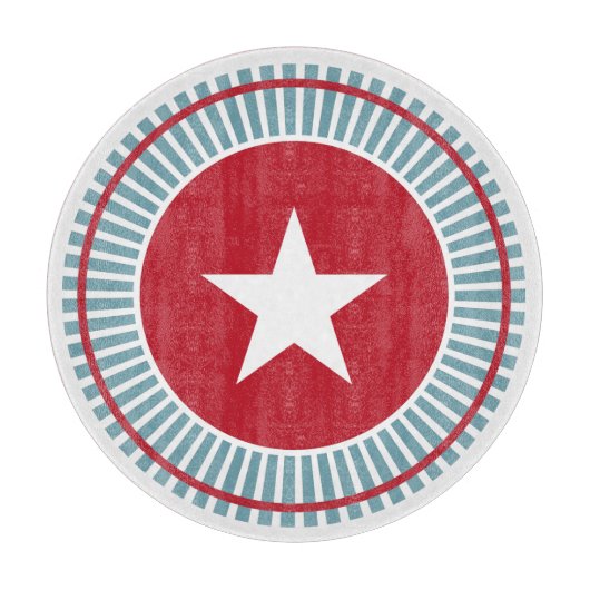 Planche À Découper Étoiles et rayures 4 juillet plateau de coupe en v (Devant)