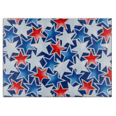 Planche À Découper étoiles rouges blanches et bleues (Devant)