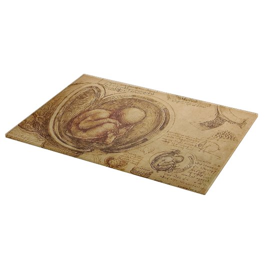 Planche À Découper Étude de foetus de bébé par Leonardo da Vinci (Coin)