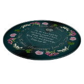 Planche À Découper Événement personnalisé Coeur floral (Coin)