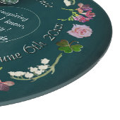 Planche À Découper Événement personnalisé Coeur floral (Coin)