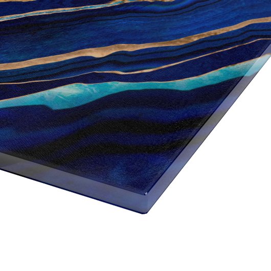 Planche À Découper Evil Bleu Agate Géode Ditital Art (Coin)