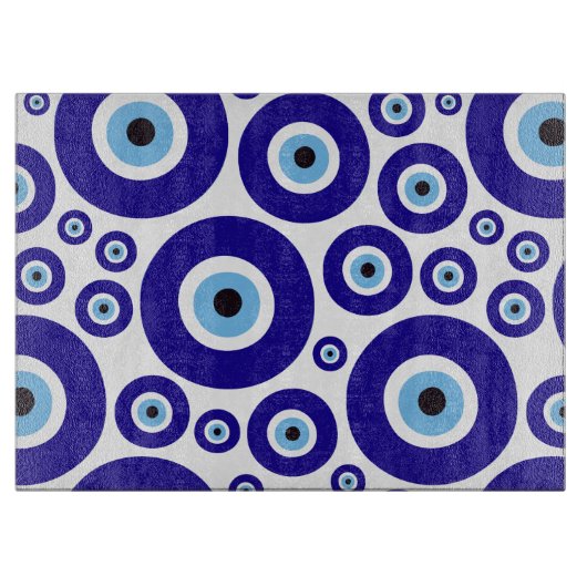 Planche À Découper Evil Eye Pattern, Greek Eye, Turkish Eye, Nazar (Devant)