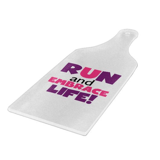 Planche À Découper Exécuter Embrasser la vie rose pourpre (Coin)