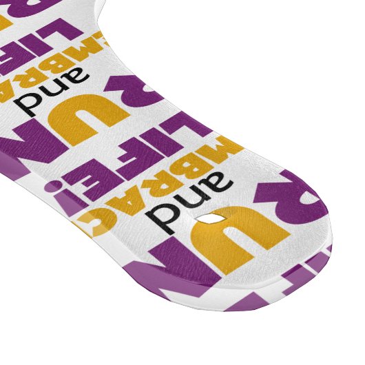 Planche À Découper Exécuter Embrasser la vie violet jaune (Coin)