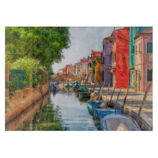Planche À Découper Explorez le charme vibrant de Burano (Devant)