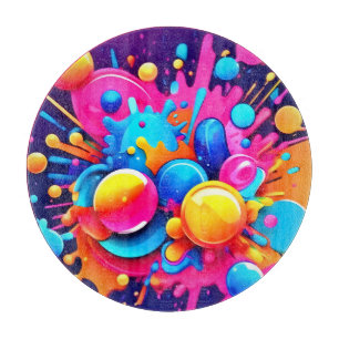 Planche À Découper Explosion colorée de bulle