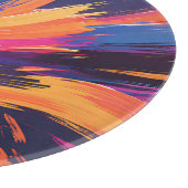 Planche À Découper Explosion de couleur aux coups de pinceau abstrait (Coin)
