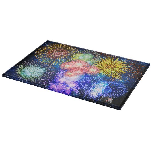 Planche À Découper Explosion de feux d'artifice (Coin)