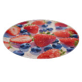 Planche À Découper Explosion de fraises et de myrtilles fraîches (Coin)