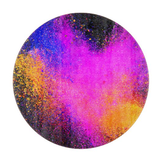 Planche À Découper Explosion de Poudre Colorée (Devant)