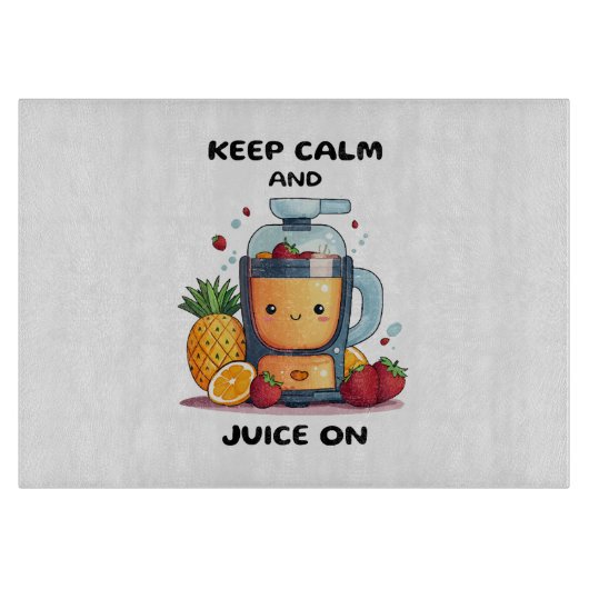 Planche À Découper Extracteur de jus Garder son calme et jus Santé (Devant)