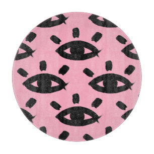 Planche À Découper Eyes Watercolor Brush, Motif Sketch.