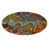 Planche À Découper Fabric africain : Patchwork d'animaux sauvages. (Coin)