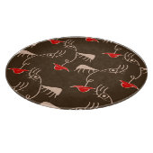 Planche À Découper Face de femme à une ligne : motif abstrait. (Coin)