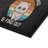 Planche À Découper Faire du Fluff et Découvrir Drôle Chat Rétro (Coin)