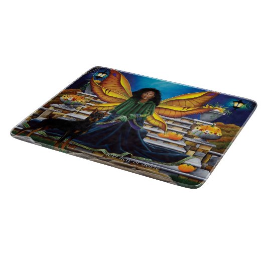 Planche À Découper Fairy Guardian Doberman Chien (Coin)