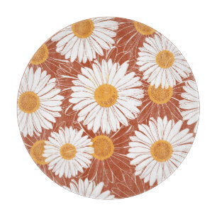 Planche À Découper Faisceaux Brown : Motif Fleur sans couture