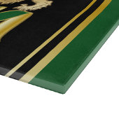 Planche À Découper Faites votre propre blason Green Gold Lion Emblem (Coin)