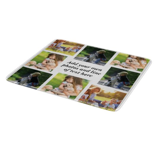 Planche À Découper Faites votre propre collage photo et texte (Coin)