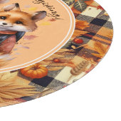 Planche À Découper Famille de Foxes Bons thanksgivings Citrouilles Pl (Coin)