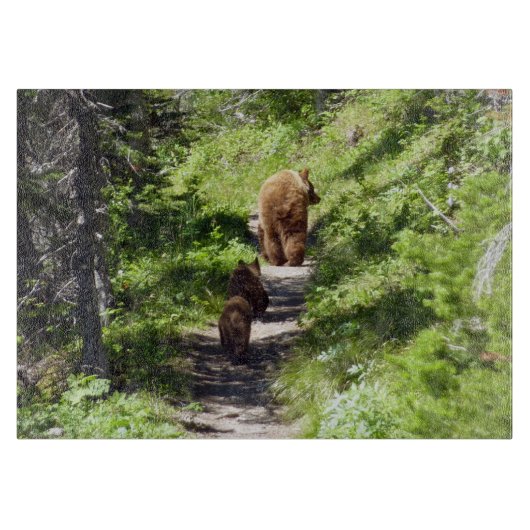 Planche À Découper Famille d'ours bruns (Devant)