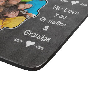 Planche À Découper Family Photo Chalkboard We Love YOU