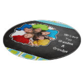 Planche À Découper Family Photo Chalkboard We Love YOU (Coin)