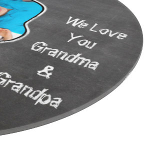 Planche À Découper Family Photo Chalkboard We Love YOU