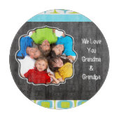 Planche À Découper Family Photo Chalkboard We Love YOU (Devant)