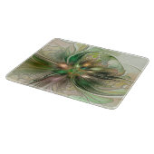 Planche À Découper Fantaisie Abstraite Moderne Fleur Fractale Colorée (Coin)