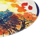 Planche À Découper Fantaisie d'art forestier au clair de lune (Coin)