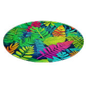 Planche À Découper Fantaisie de la Forêt Tropicale Néon (Coin)