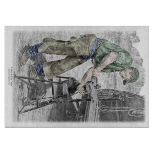 Planche À Découper Farrier Blacksmith en utilisant Anvil