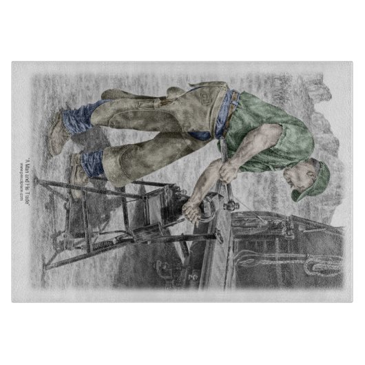Planche À Découper Farrier Blacksmith en utilisant Anvil (Devant)