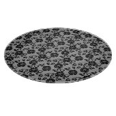 Planche À Découper Faux Black Lace Rose Fishnet Cutting Board (Coin)